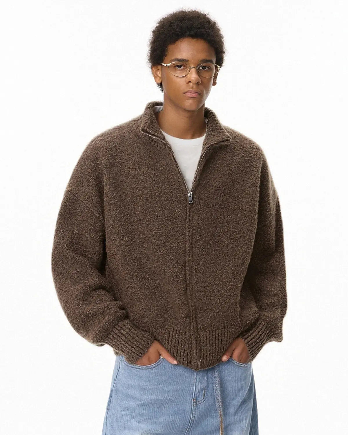 Old Money Style Knitwear Zip Up Sweater | Inflation Streetwear