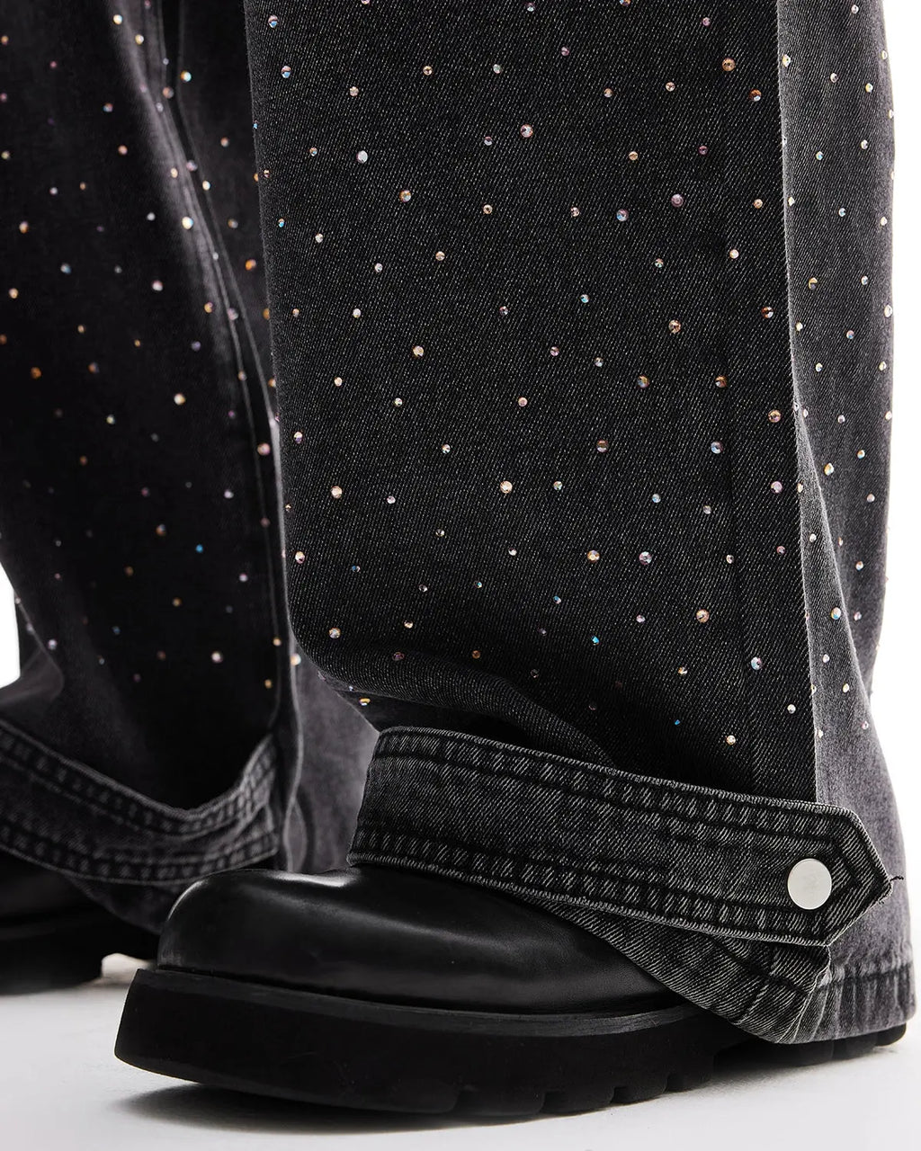 Colorful Rhinestone Wash Baggy Jeans | Inflation Streetwear