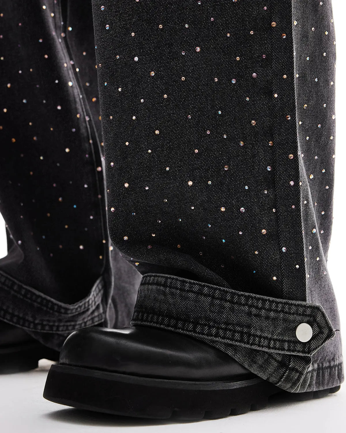 Colorful Rhinestone Wash Baggy Jeans | Inflation Streetwear