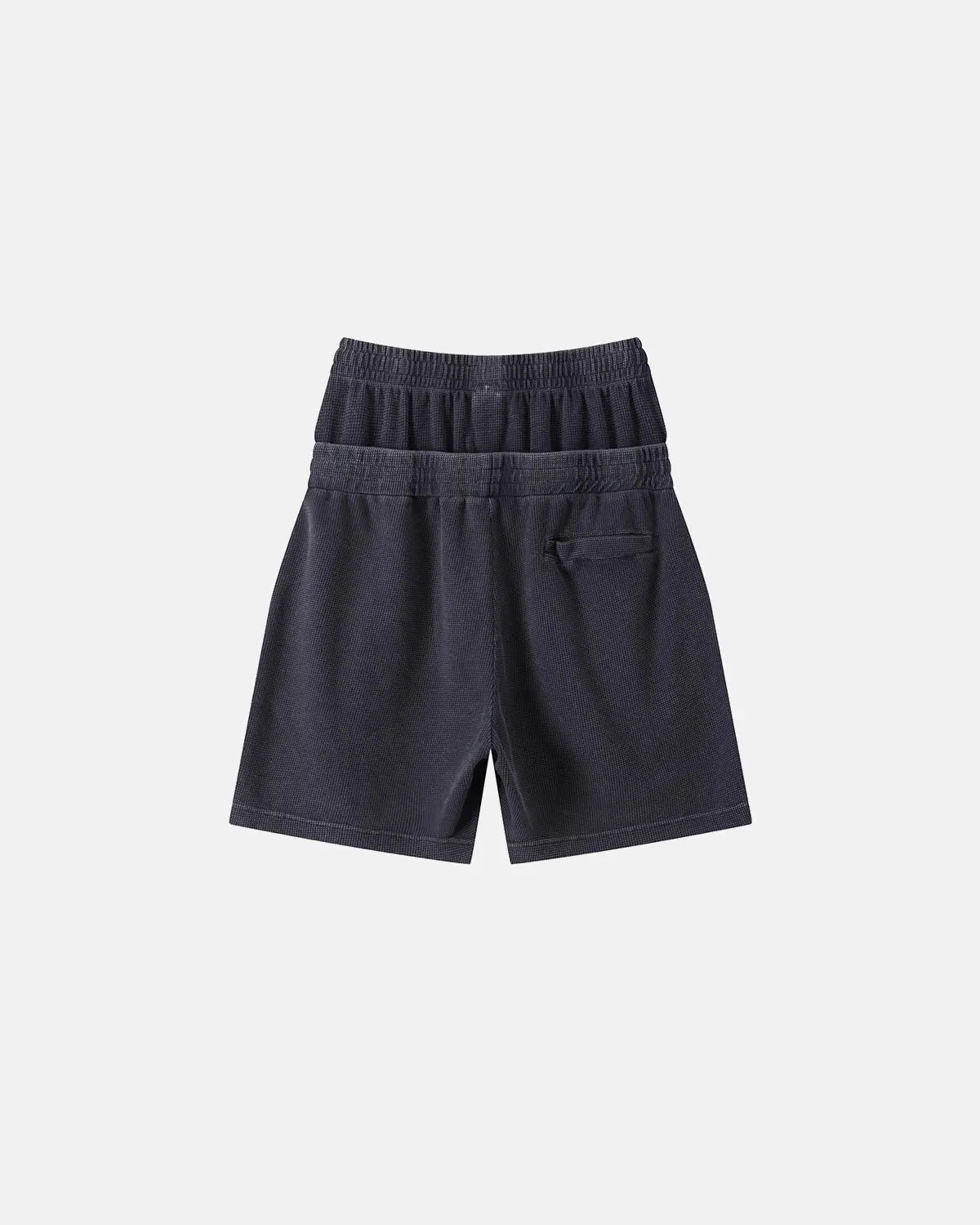 Double Waist Acid Wash Waffle Shorts | Inflation Streetwear