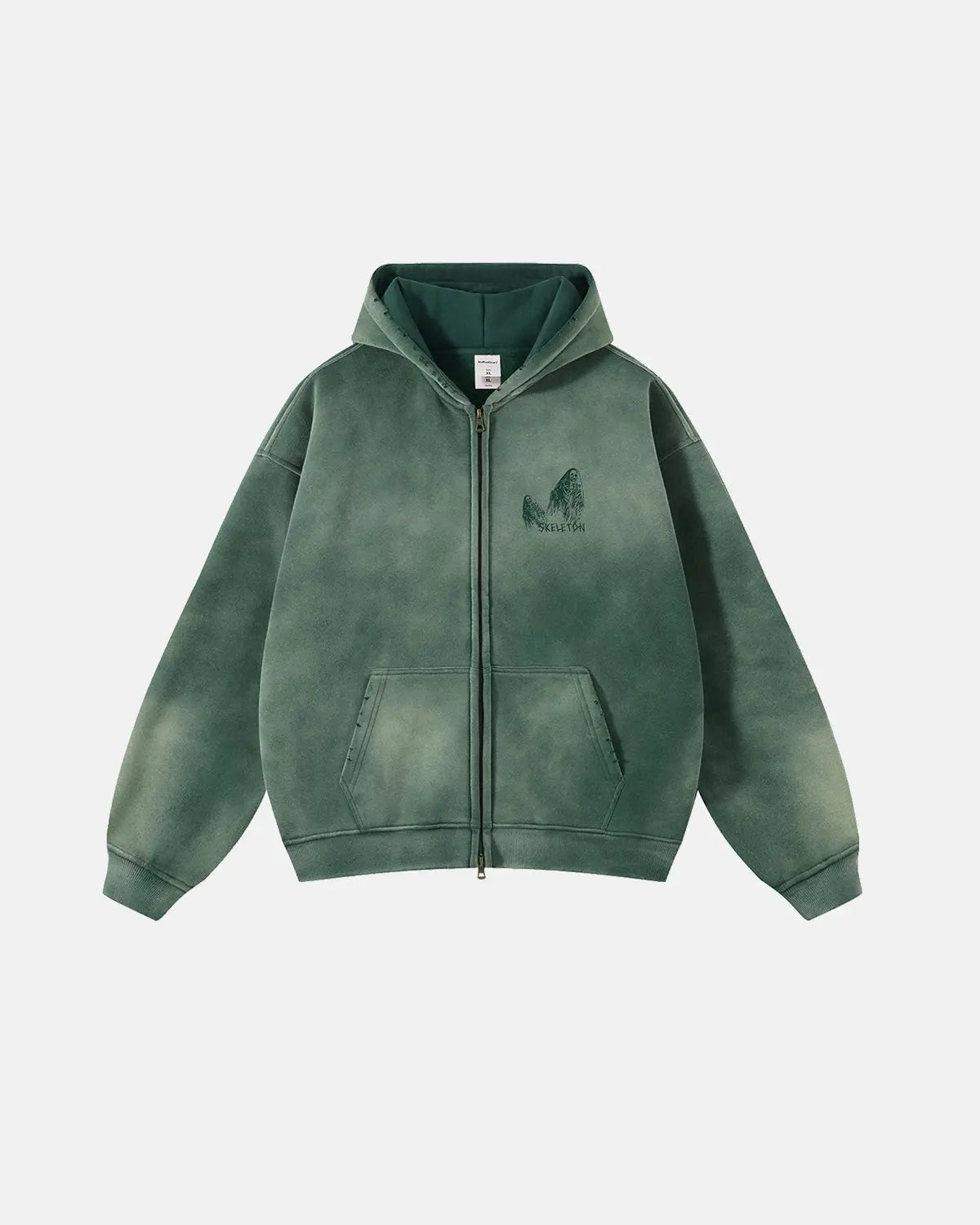 Graphic Monkey Wash Zip Up Hoodies | Inflation Streetwear