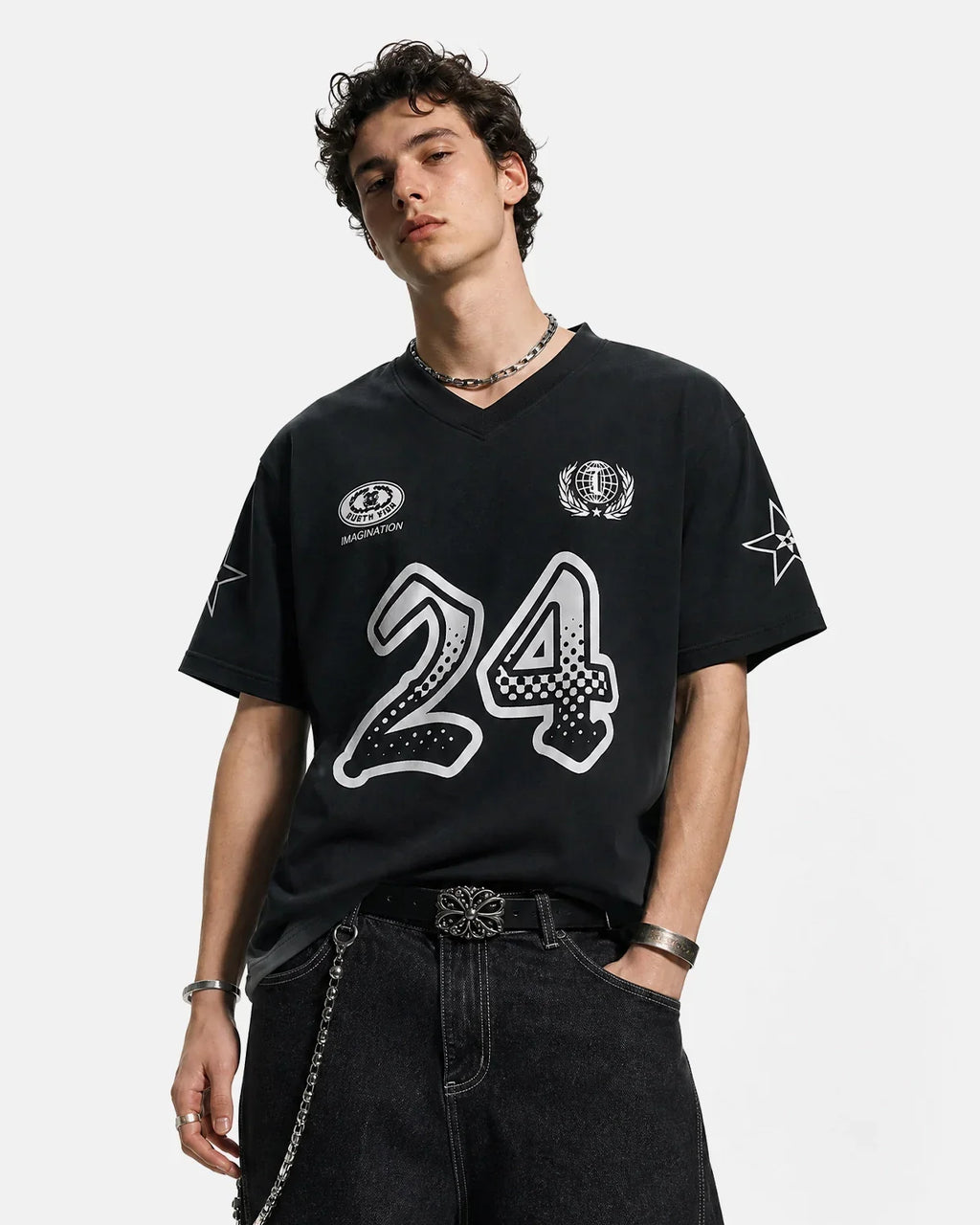 Gradient Number Graphic Jersey Tee | Inflation Streetwear