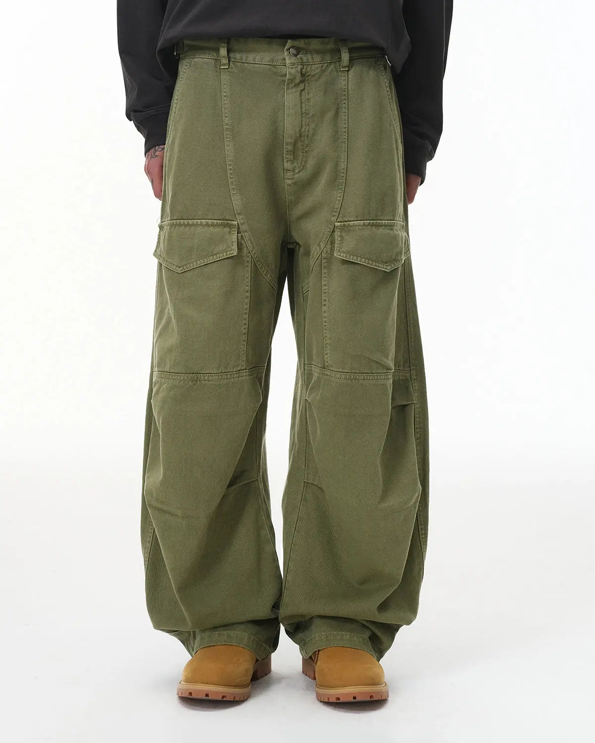 Multi Pockets Garment Washed Cargo Pants | Inflation Streetwear