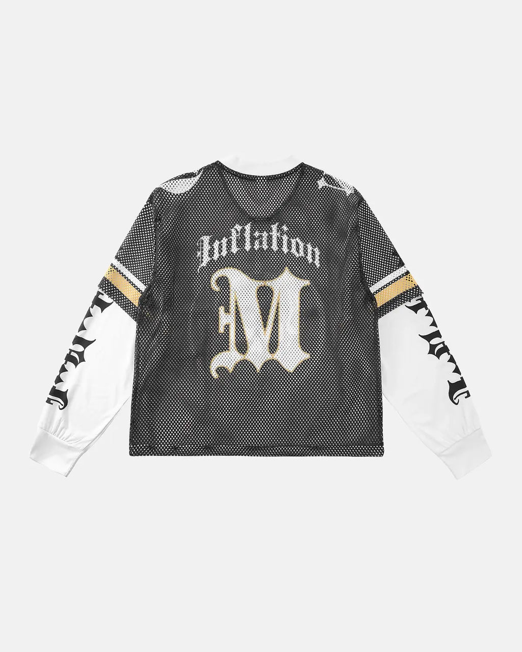 Mesh Skeleton Print Long Sleeve Tee | Inflation Streetwear
