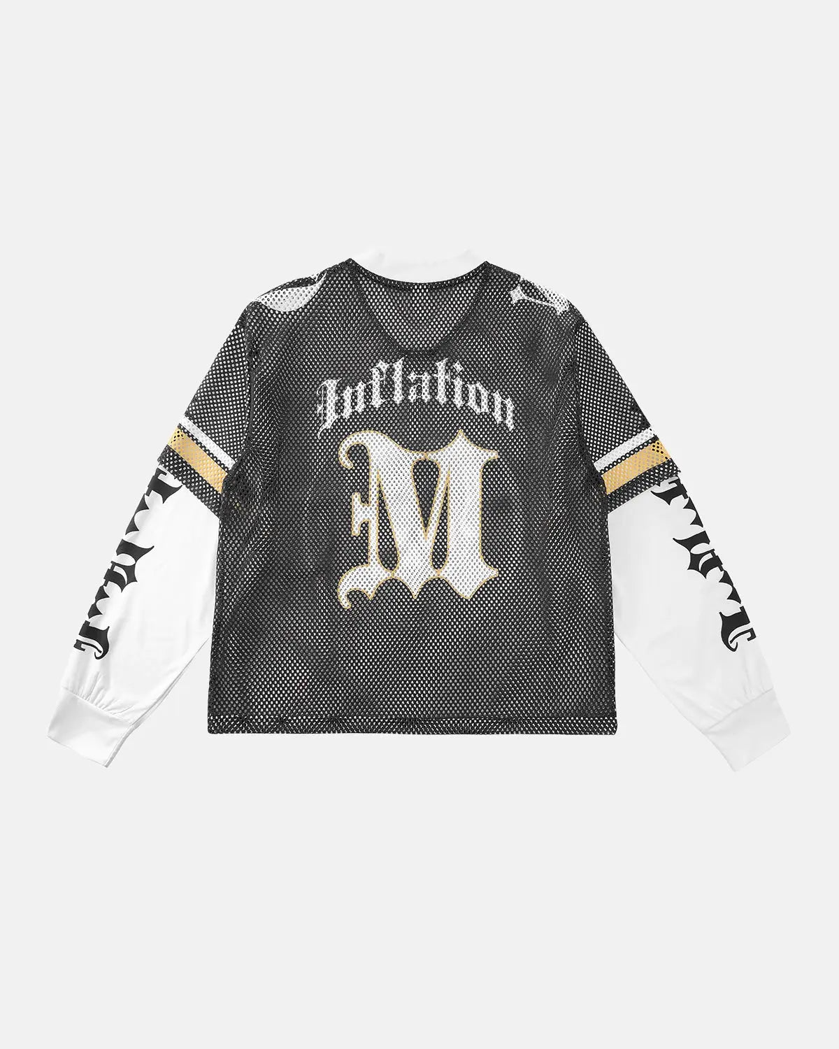 Mesh Skeleton Print Long Sleeve Tee | Inflation Streetwear