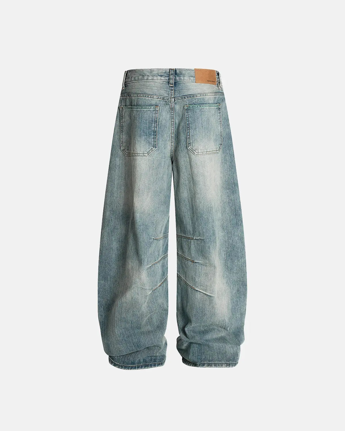 Deconstructed Bamboo Weave Baggy Jeans | Inflation Streetwear