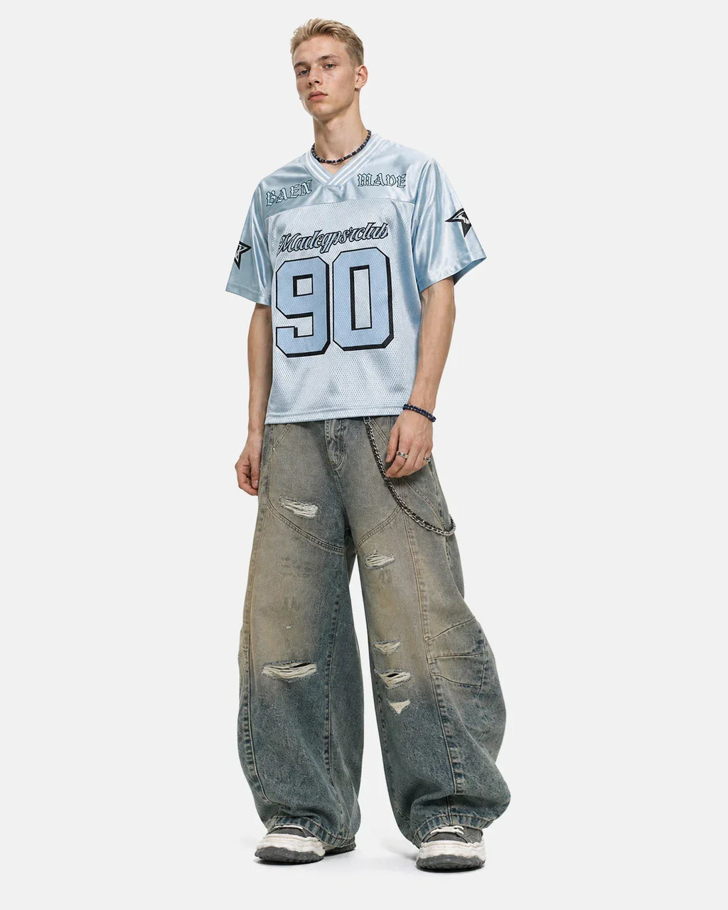 Distressed Dirty Wash Barrel Jeans | Inflation Streetwear