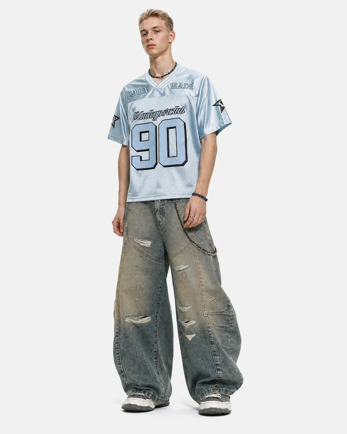 Distressed Dirty Wash Barrel Jeans | Inflation Streetwear