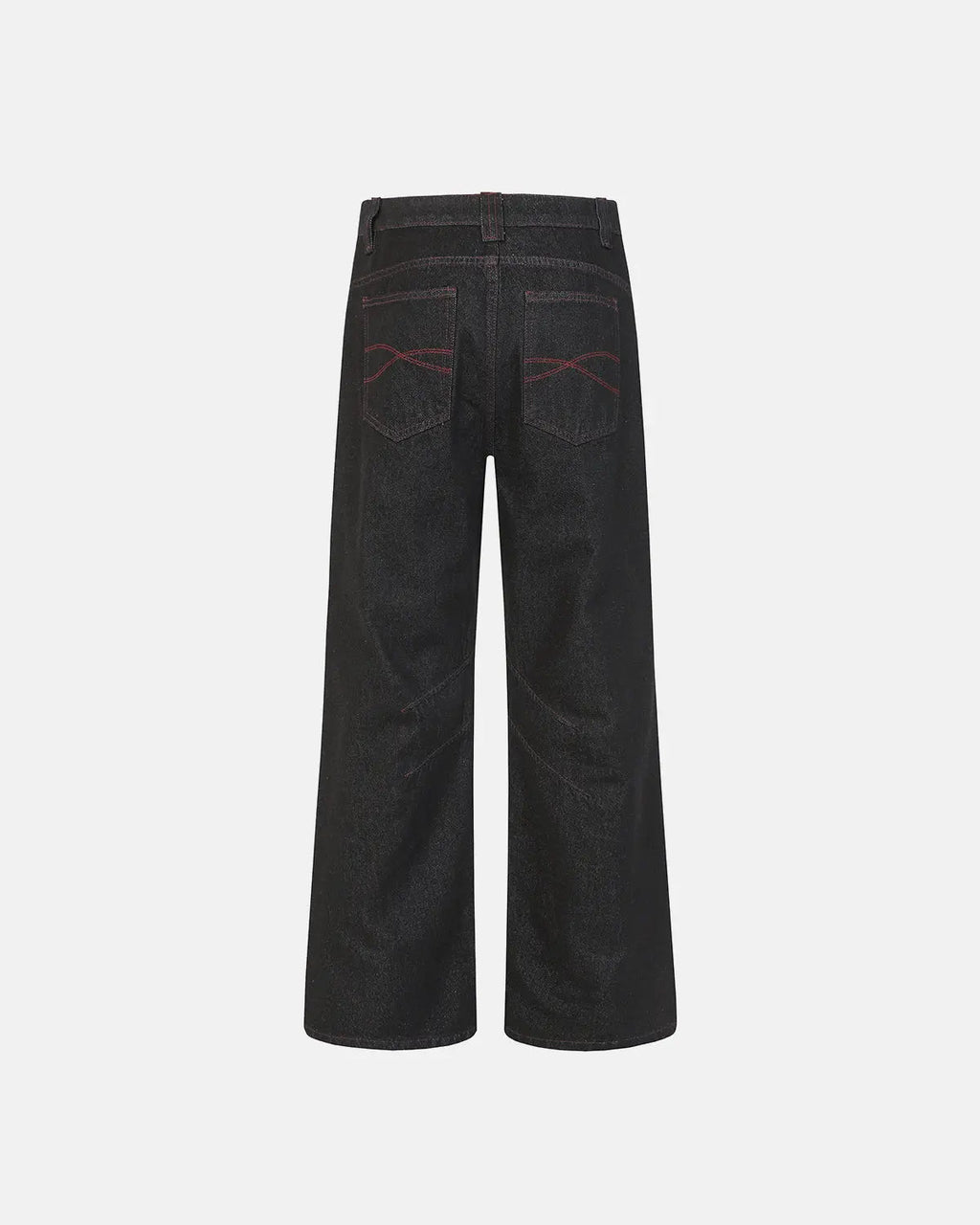 Stitching Deconstructed Raw Bootcut Jeans | Inflation Streetwear