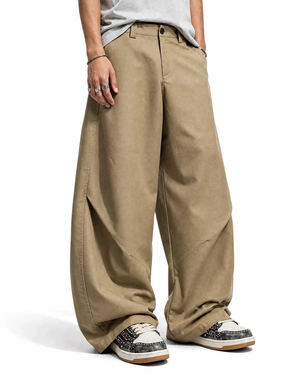 Pleated Barrel Tailored Pants | Inflation Streetwear