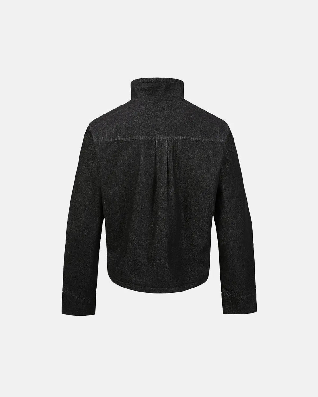 Cropped Asymmetric Button Denim Jacket | Inflation Streetwear