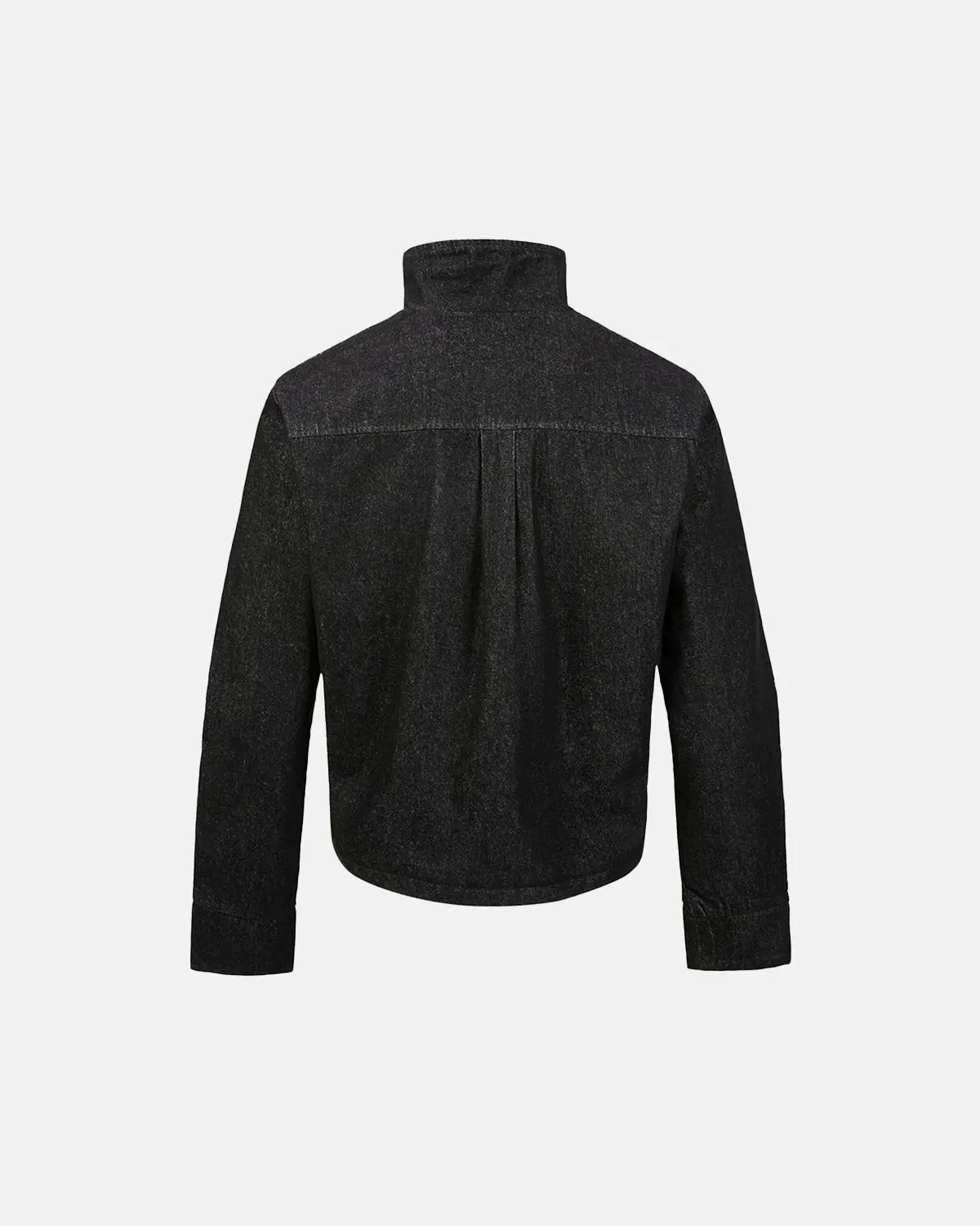 Cropped Asymmetric Button Denim Jacket | Inflation Streetwear