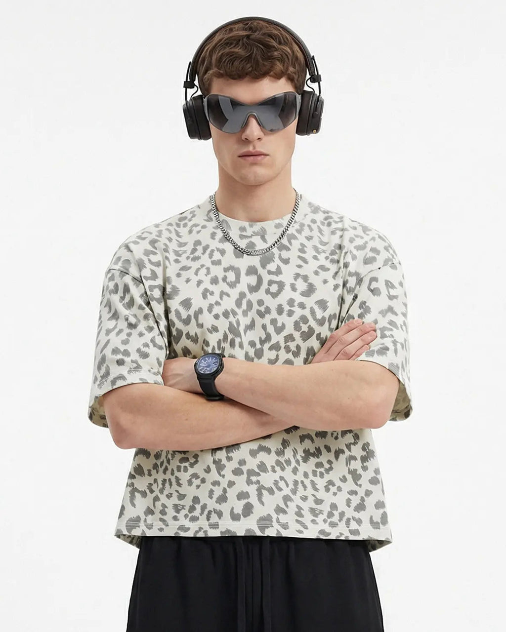 Leopard Print Boxy T-Shirt | Inflation Streetwear