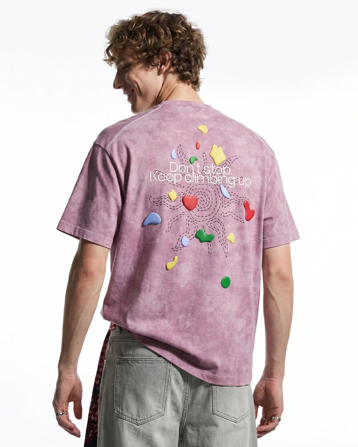 Climbing Graphic Puff Print T-Shirt | Inflation Streetwear