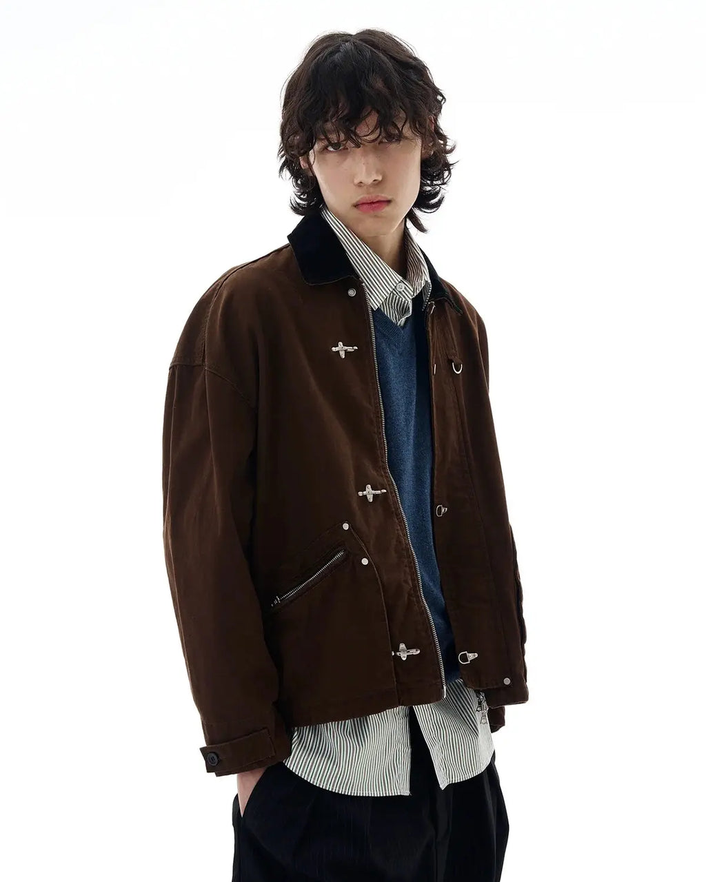 Fireman Buckle Worker Zip Up Jacket | Inflation Streetwear