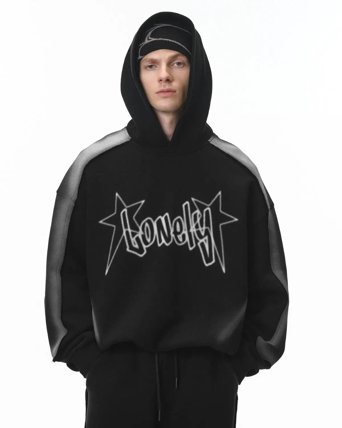 Stitching Spray-Painted Hoodies | Inflation Streetwear