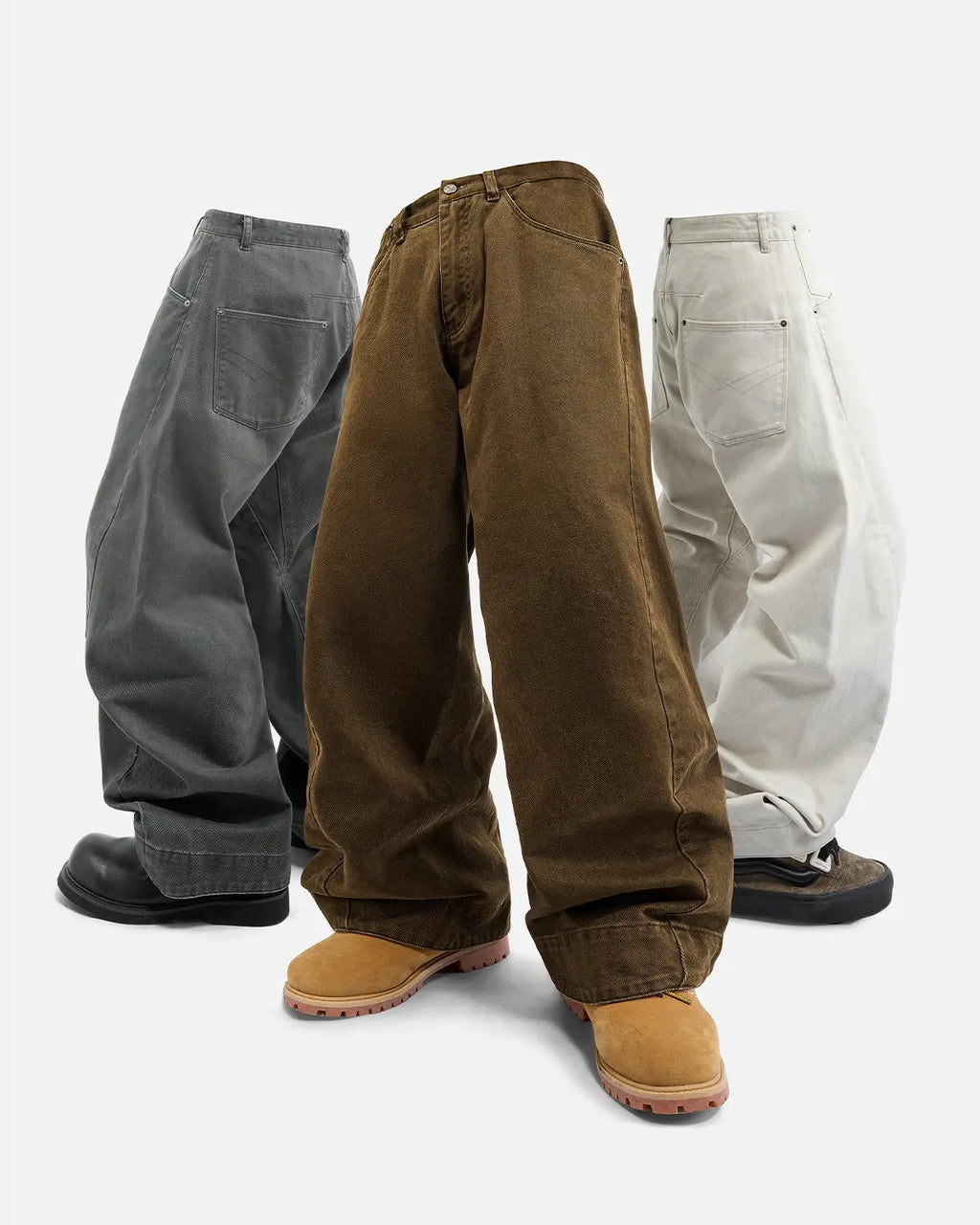 Stitching Flare Baggy Jeans | Inflation Streetwear