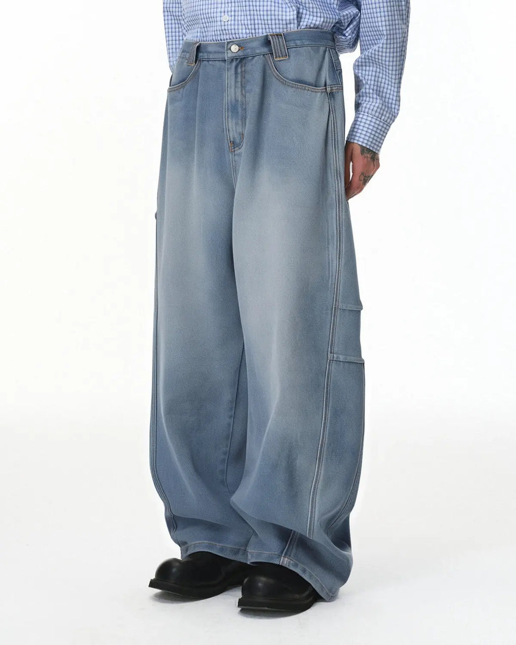 Distressed Baggy Cargo Jeans | Inflation Streetwear