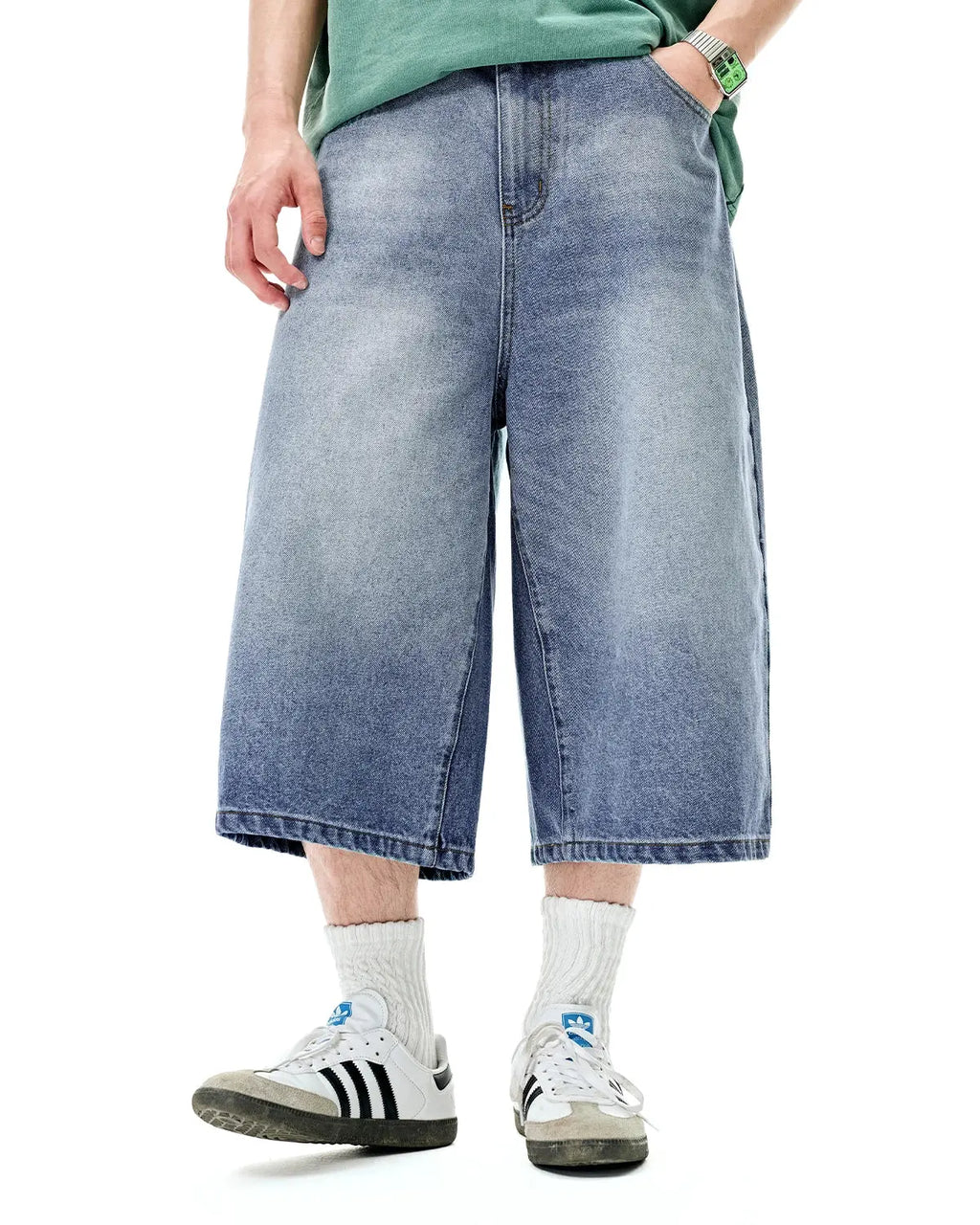 Washed Baggy Longline Jorts | Inflation Streetwear