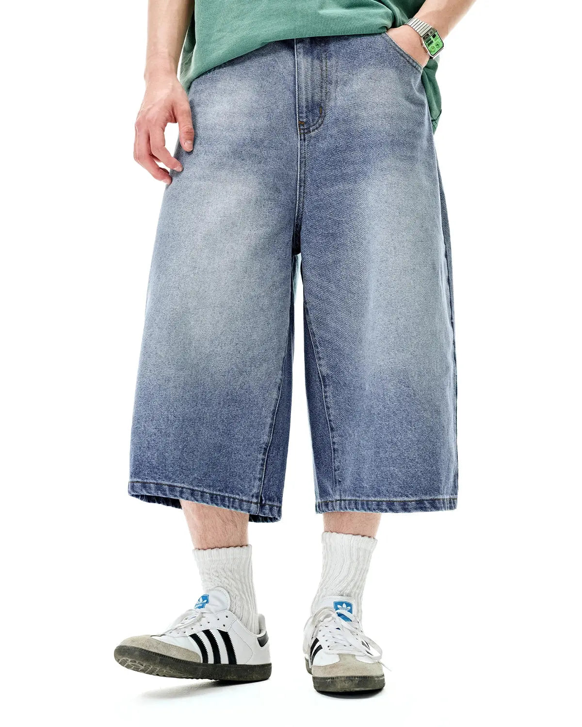 Washed Baggy Longline Jorts | Inflation Streetwear