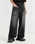 Black Washed Baggy Jeans | Inflation Streetwear