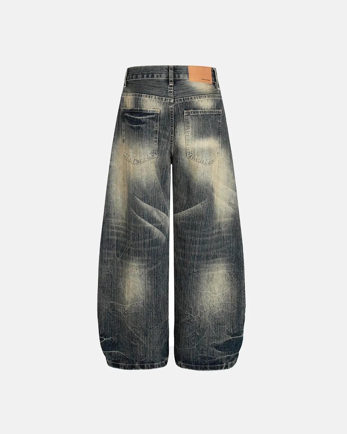 Bamboo Weave Barrel Baggy Jeans | Inflation Streetwear