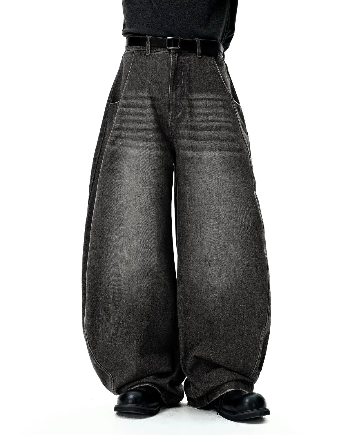 INFLATION Washed Barrel Baggy Jeans