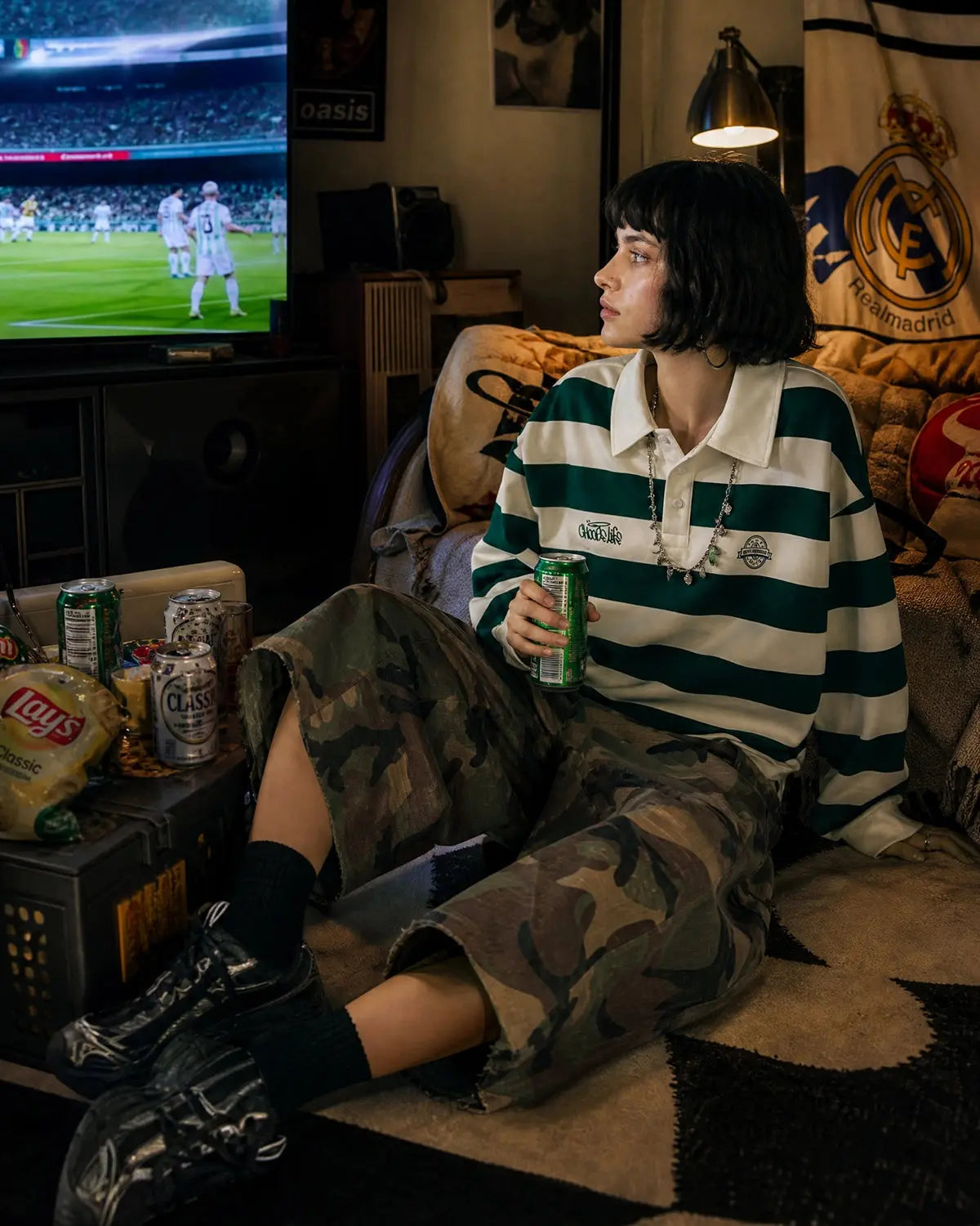 Oversized Camo Cargo Longline Shorts | Inflation Streetwear