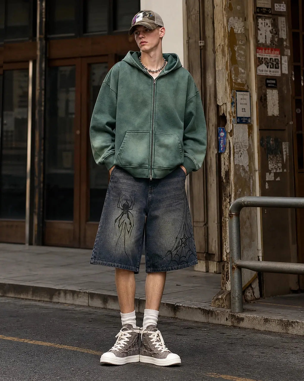 Spider Straight Leg Jorts | Inflation Streetwear