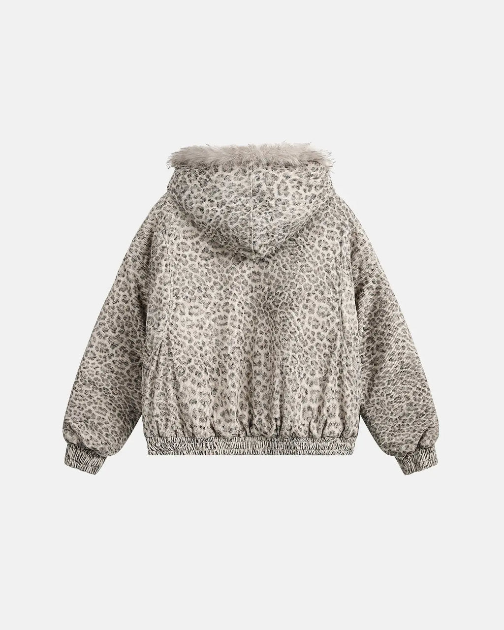 Leopard Faux Fur Lined Bomber Jacket | Inflation Streetwear