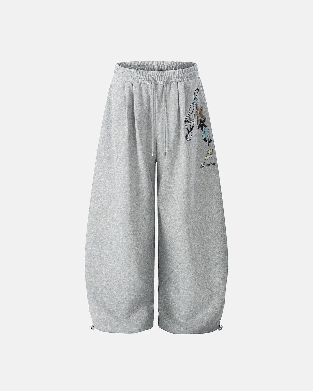Applique Baggy Sweatpants | Inflation Streetwear