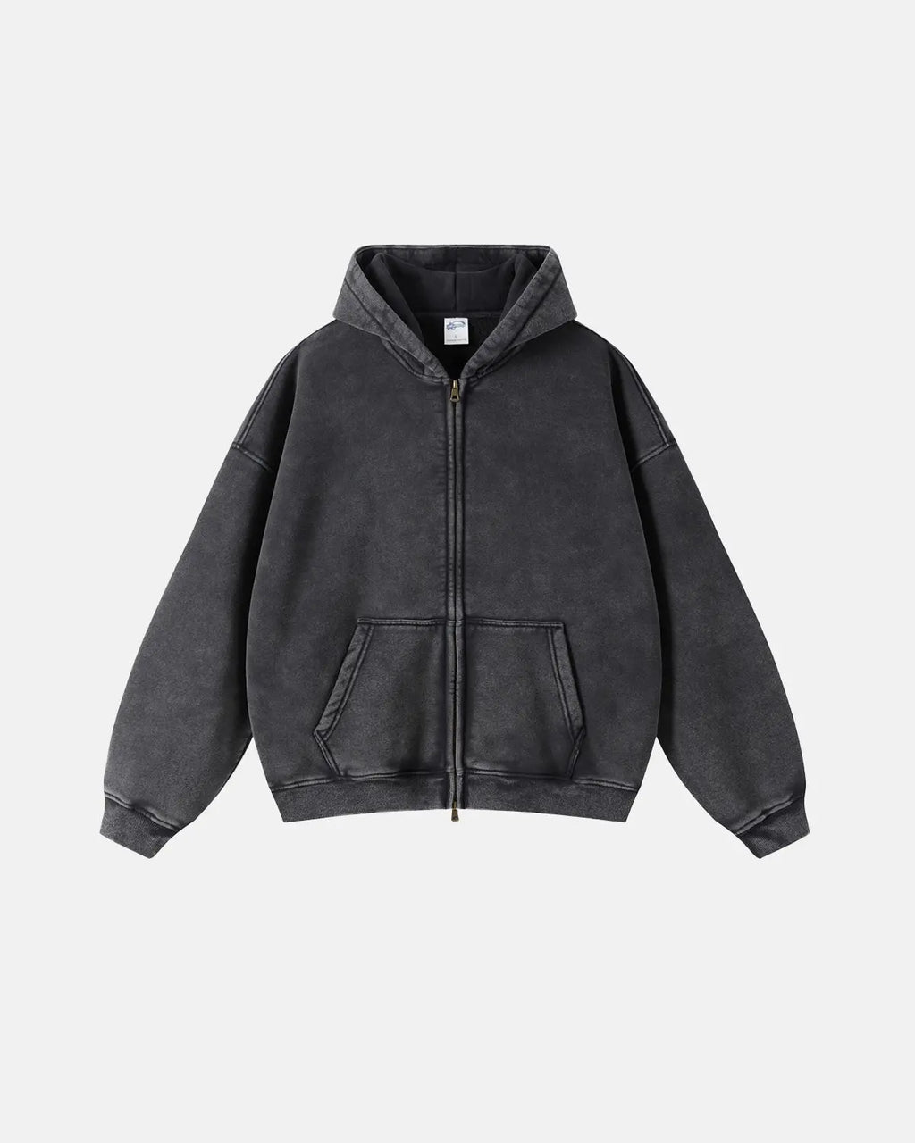 INFLATION Vintage Washed Zip Up Hoodie