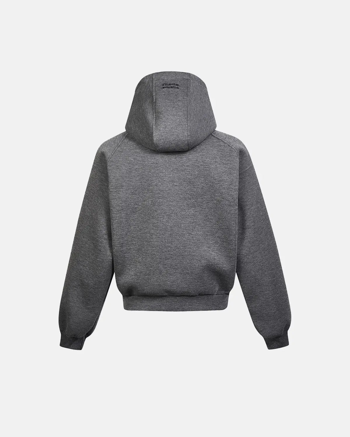 INFLATION Grey Boxy Zip Up Hoodies