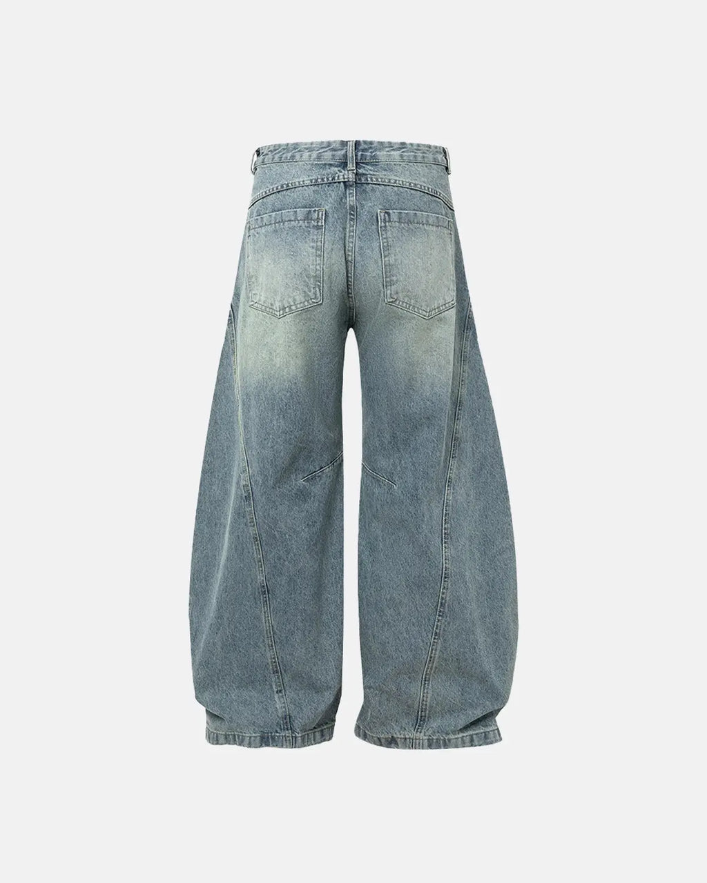 Acid Washed Distressed Barrel Jeans | Inflation Streetwear