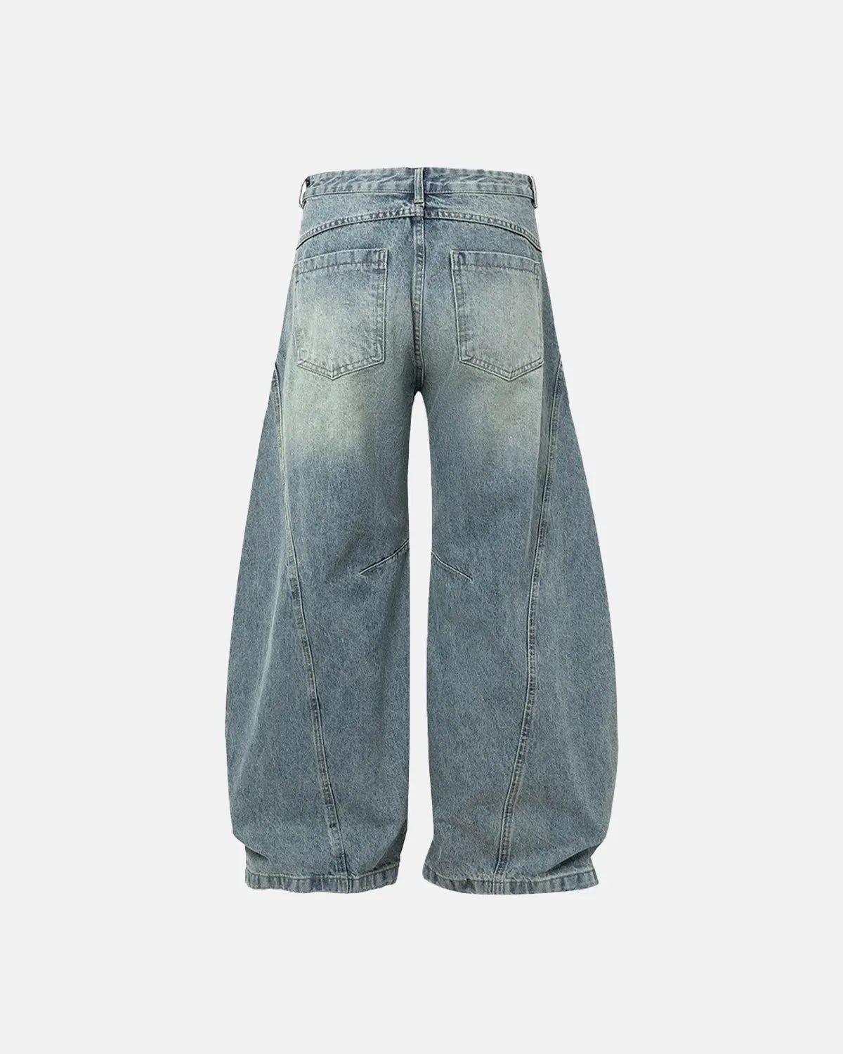 Acid Washed Distressed Barrel Jeans | Inflation Streetwear