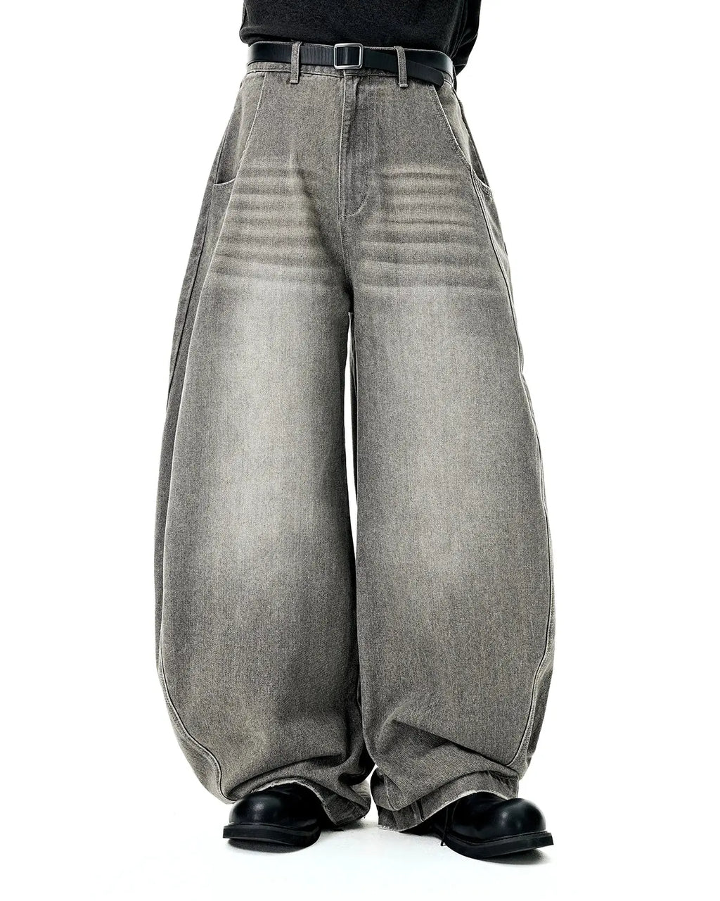 INFLATION Washed Barrel Baggy Jeans