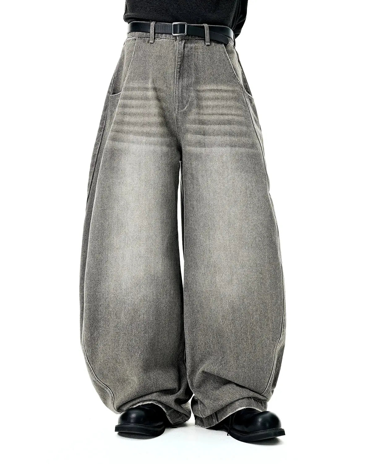 INFLATION Washed Barrel Baggy Jeans