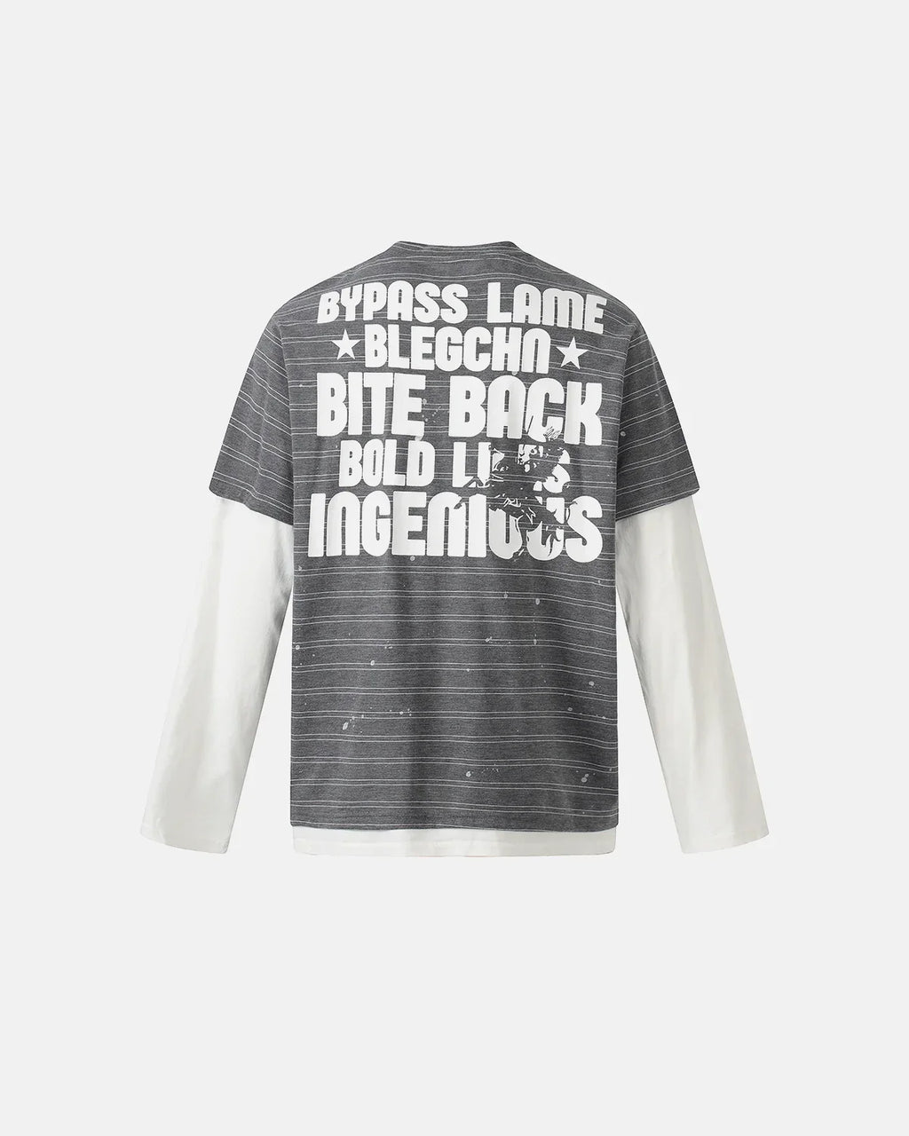 Layered Henley Stripe T-Shirt | Inflation Streetwear