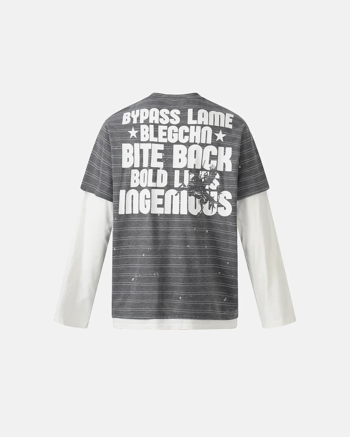 Layered Henley Stripe T-Shirt | Inflation Streetwear