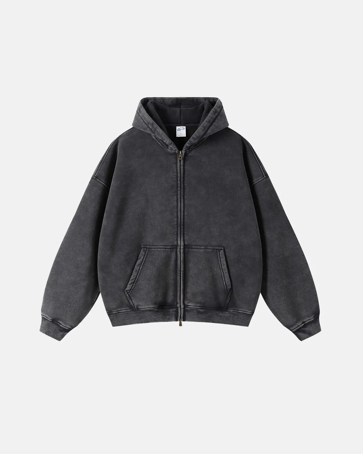 INFLATION Vintage Washed Zip Up Hoodie