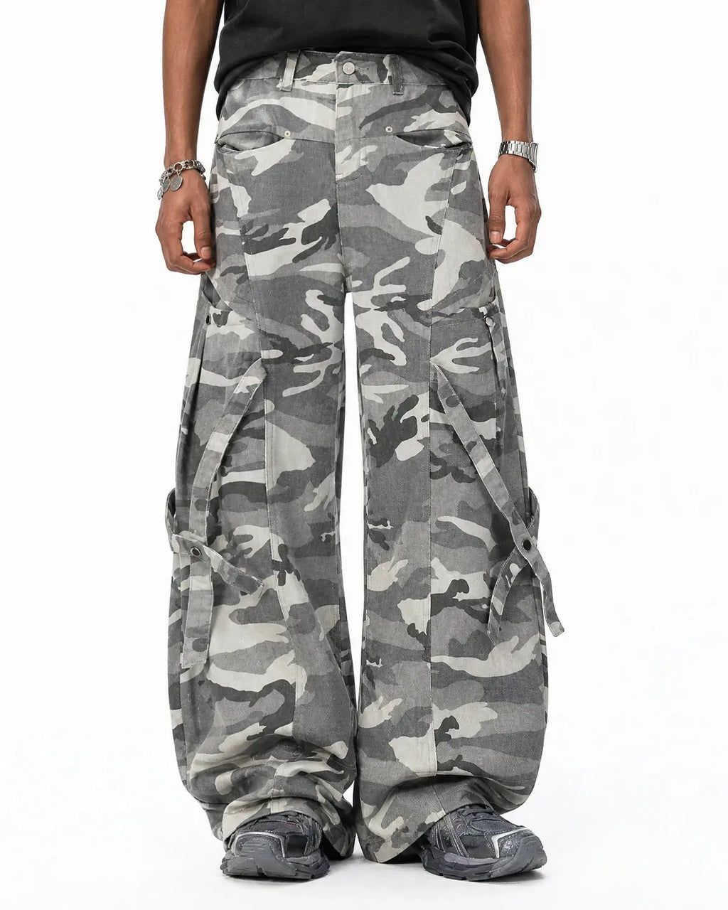 Multi-Pockets Barrel Camouflage Cargo Pants | Inflation Streetwear
