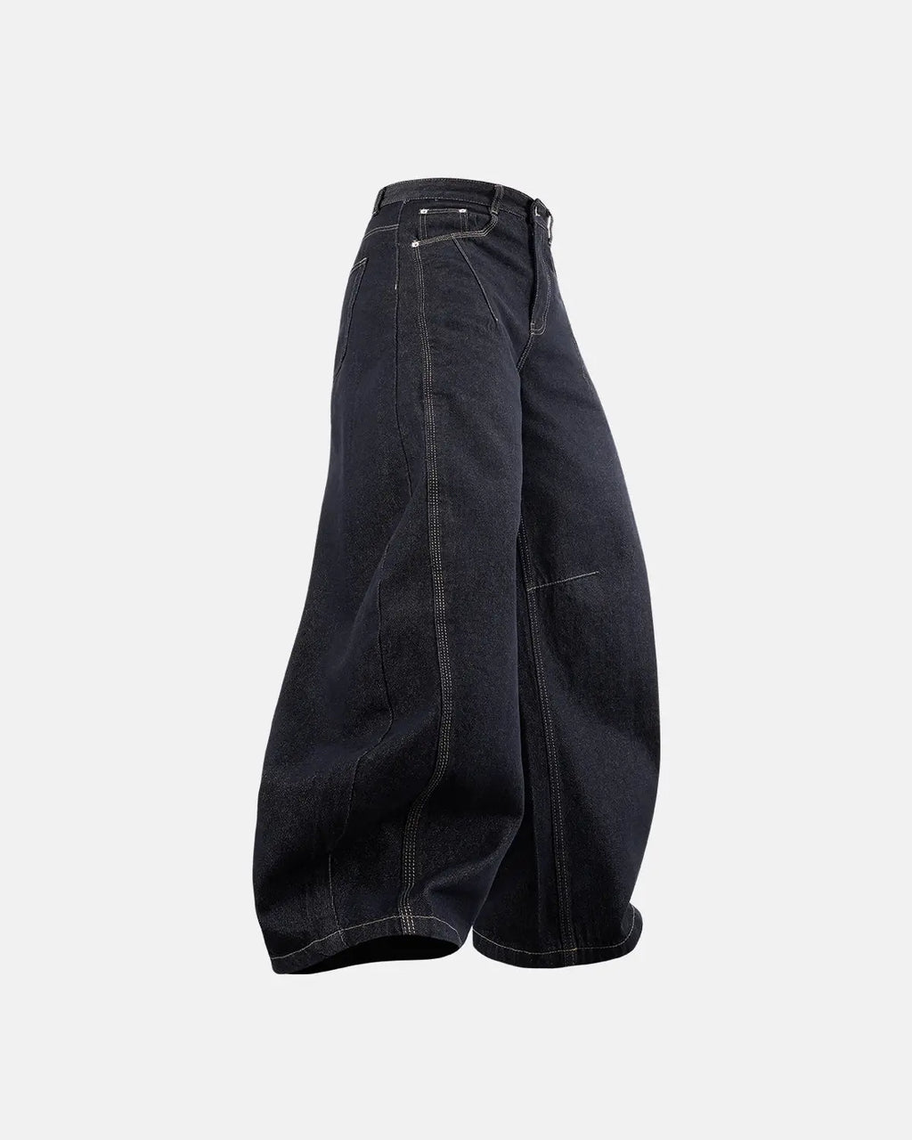 INFLATION Raw Color Barrel Baggy Jeans
