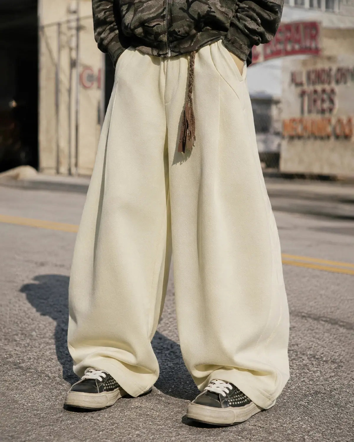 Deconstructed Wide Leg Sweatpants | Inflation Streetwear