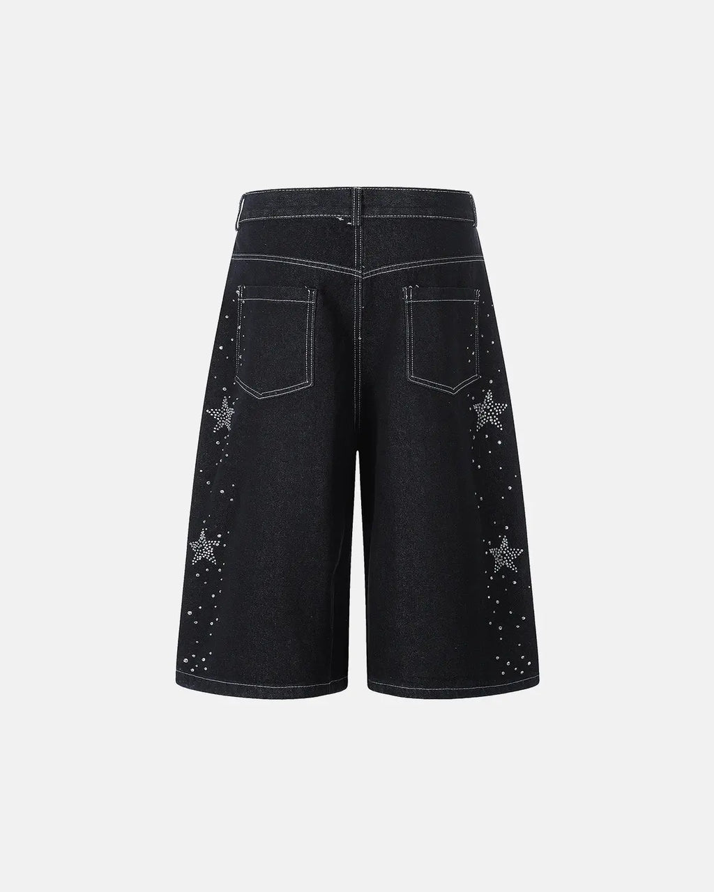 Star Rhinestone Denim Shorts | Inflation Streetwear