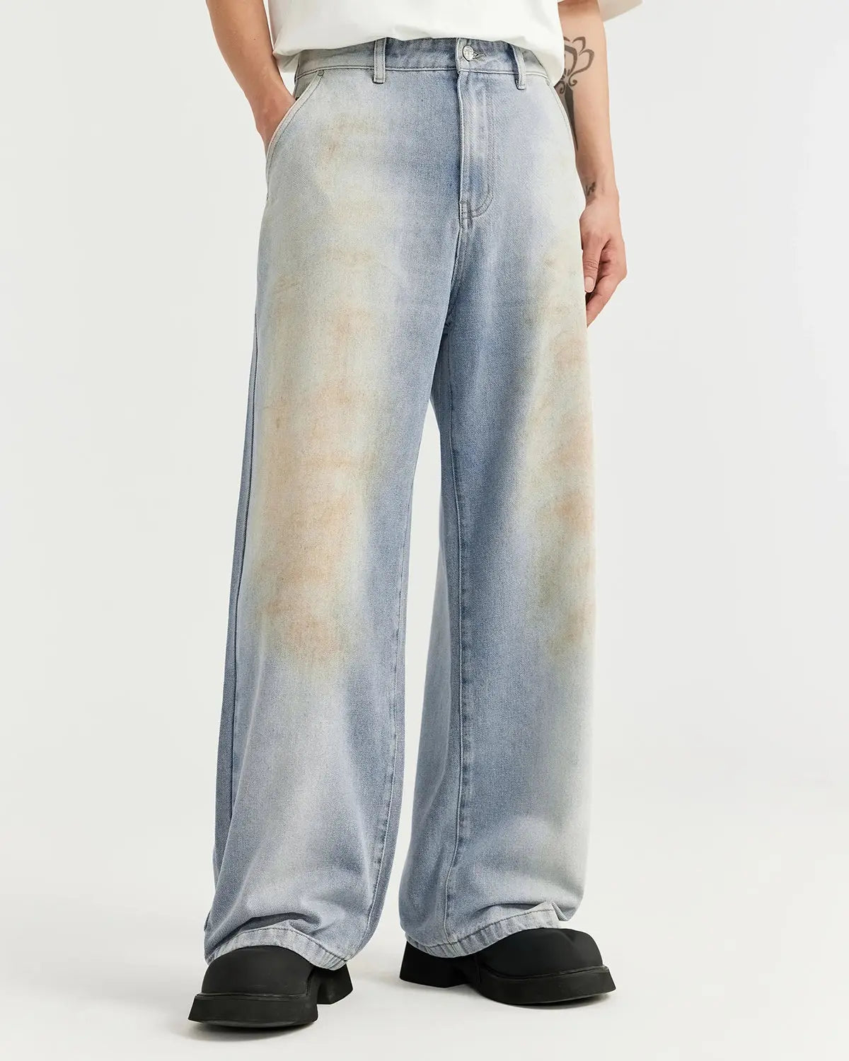 Mud Washed Baggy Jeans | Inflation Streetwear