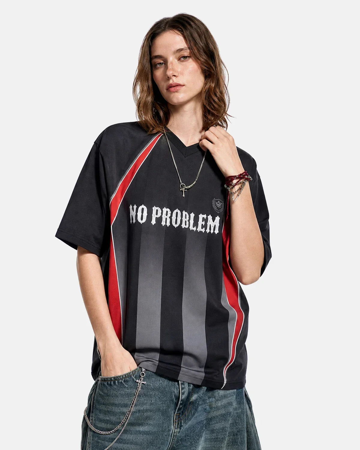 Color Block Letter Graphic Jersey Tee | Inflation Streetwear