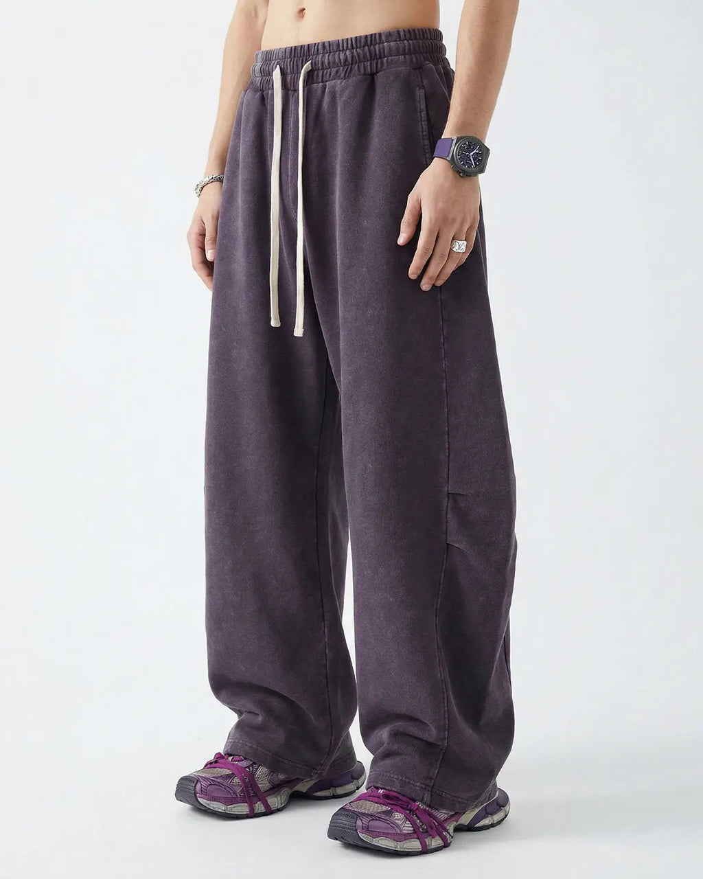 Distressed Acid Washed Barrel Sweatpant | Inflation Streetwear