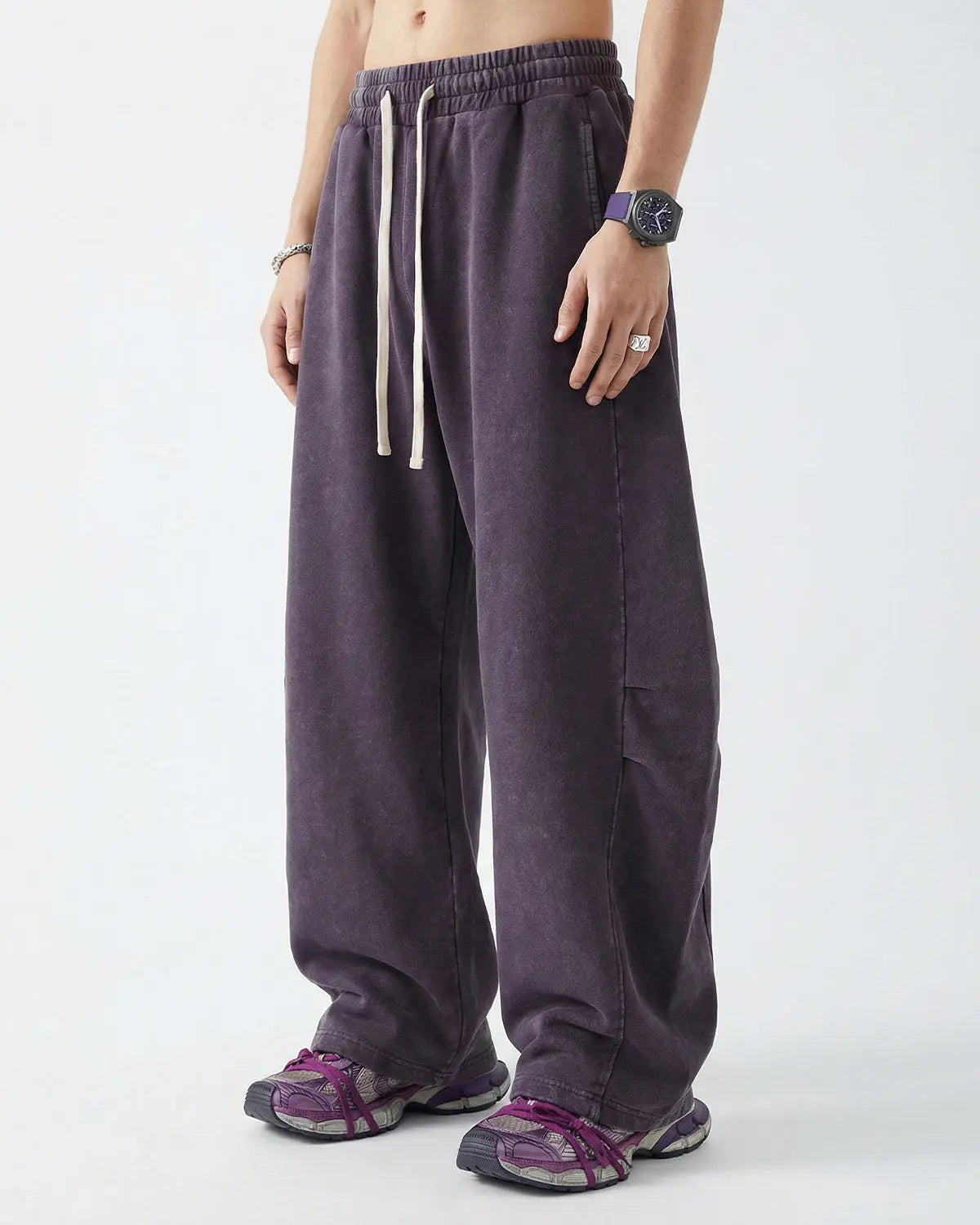 Distressed Acid Washed Barrel Sweatpant | Inflation Streetwear