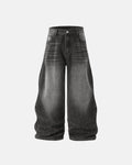Rhinestone Wavy Baggy Jeans I Inflation Streetwear