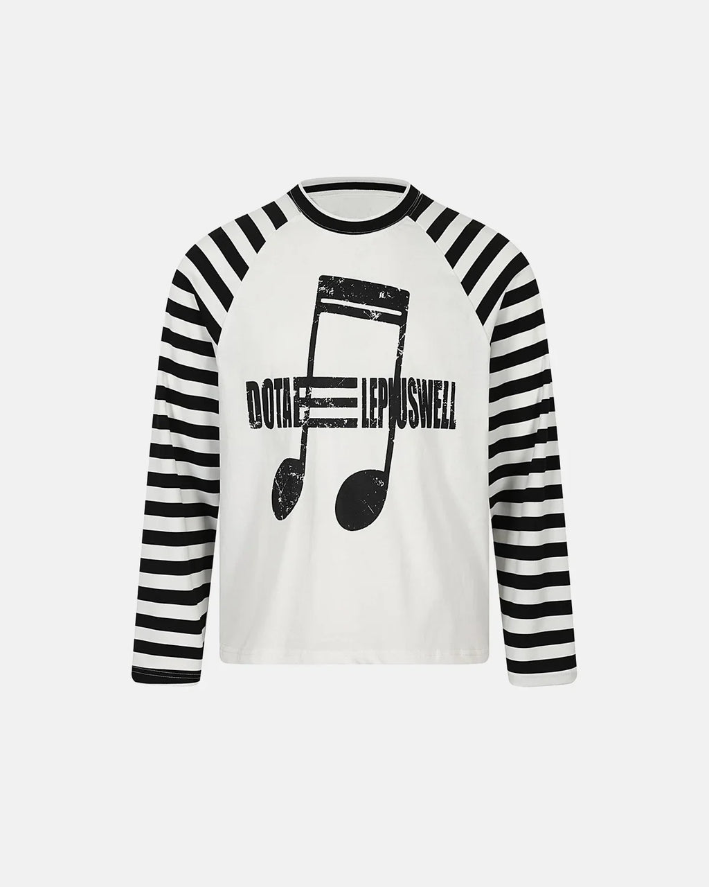 Music Graphic Striped Long Sleeve T-Shirt | Inflation Streetwear